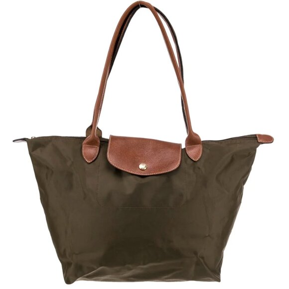 Longchamp Handbags - Longchamp Le Pliage Medium Olive Tote